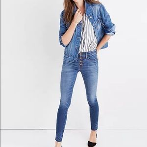 Madewell 9” High Riser Button fly Jeans 23